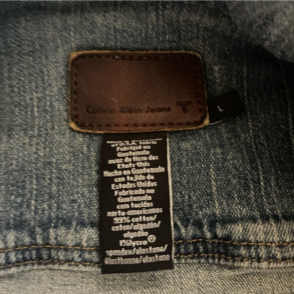 Grown out of faded Calvin Klein jeans jacket size women Large - Picture 2 of 2